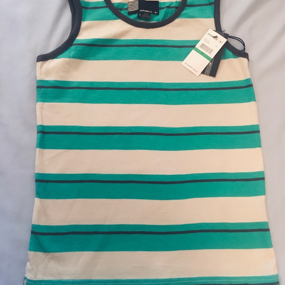 NWT O'Neill Green Stripe Tank Top